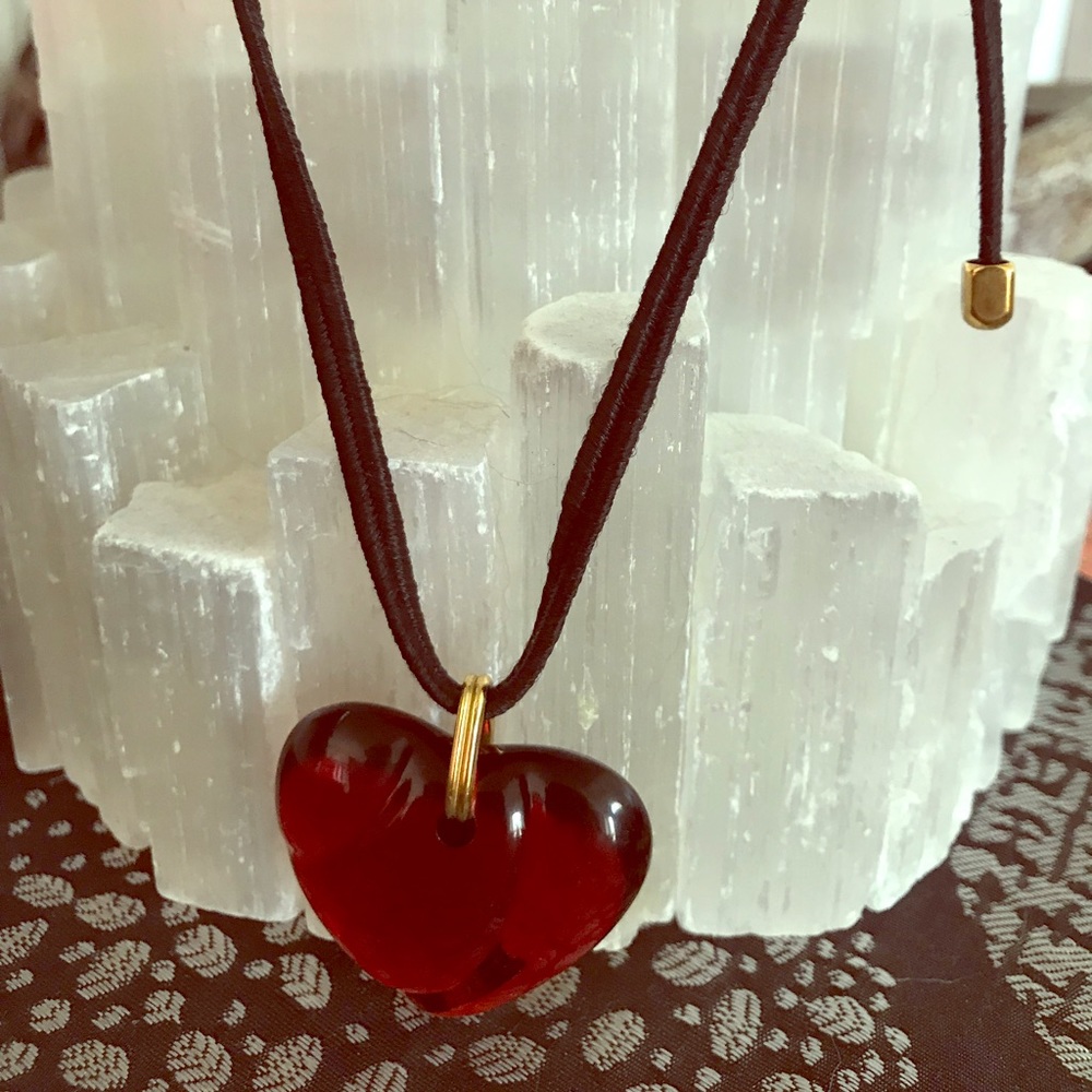 Baccarat Crystal Heart Necklace